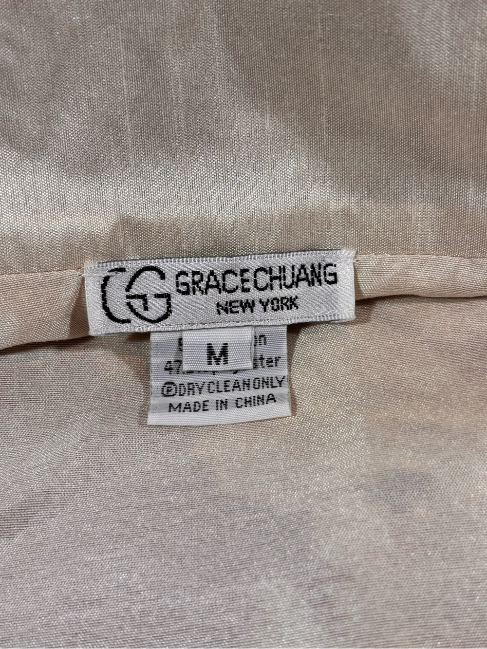 Grace Chuang New York Floral Jacquard Duster Coat Ivory Metallic Open Front - Picture 4 of 8